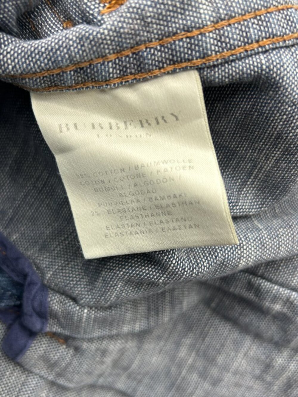 Burberry Denim Jacket Nova Check Womens Size 8 US Blazer - Picture 15 of 16